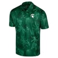 thumbnail image 2 of Men's Colosseum Green Michigan State Spartans Big & Tall Palms Polo, 2 of 3