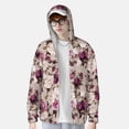 thumbnail image 2 of Fotbe Rose Flowers Chaqueta con Protección Solar UPF 50+ para Hombre y Mujer, Camisa con Capucha y Bolsillos-Large, 2 of 7
