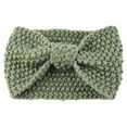 thumbnail image 1 of Sonducket Diademas de ganchillo cálidas, cómodas, anchas, a prueba de viento, calentador de orejas, diademas, regalos del Día de San Valentín Accesorio para el cabello pepinillo verde, 1 of 6