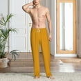 thumbnail image 6 of Lsque Goldenrod Print Men's Pajama Pants, Lounge Pant - Comfortable Home Wear,Elastic Waistband, Stylish Design-Medium, 6 of 9