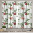 thumbnail image 2 of Ambesonne Hawaii Valance & Curtain, Palm Trees Hibiscus, 55"x36", Reseda Green Pale Pink, 2 of 6
