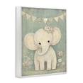 thumbnail image 2 of Stupell Industries Cottage Elephant with Overhead Banner White Framed Giclee Art, 24 x 30, by Ink Drop Loft, 2 of 8