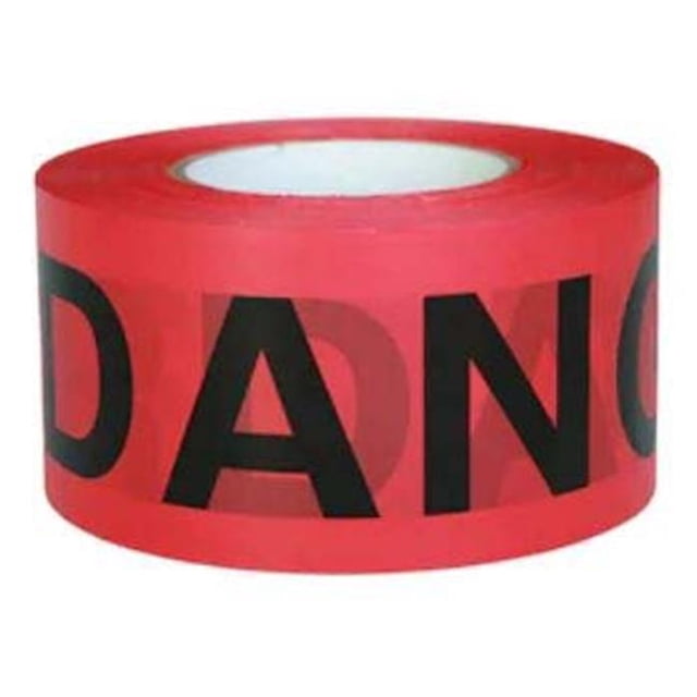 Presco Rubans Barricade Danger 3 Po x 1000 Pi, Rouge