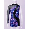 thumbnail image 5 of CHICTRY Girls Long Sleeve Gymnastics Leotard Ballet Dance Biketard Short Unitard Dancewear Blue 8, 5 of 7