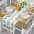 thumbnail image 4 of Easter Bunny And Chicken Flowers Table Runner Country Decor Tableclothss for Dining Table Decoration Table Cover, 4 of 6