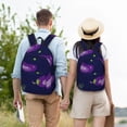 thumbnail image 5 of Yiaed Eggplant Print Backpack, Premium Laptop Backpack, Travel Backpack for Women, Lightweight Backpacks, Comfortable Back Pack-Medium, 5 of 5