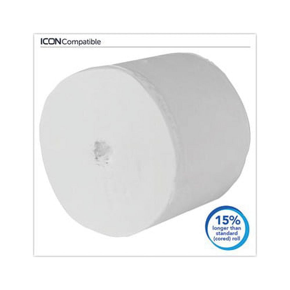 Essential Extra Soft Coreless Standard Roll Bath Tissue Septic Safe, 2-Ply, White, 800 Sheets/Roll, 36 Rolls/Carton