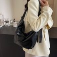 thumbnail image 2 of Bolso Hobo Bandolera para Mujeres Hombres Color Sólido Cuero PU Diario, 2 of 9