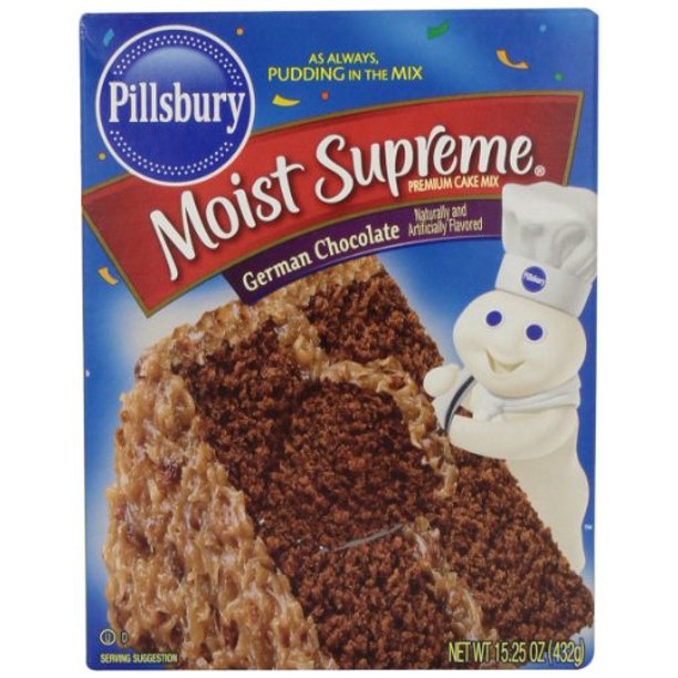 Pillsbury Cake Mix Moist Supreme German Chocolate, 15.25 oz