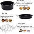 thumbnail image 2 of 3 PCS XL Air Fryer Kit Cake Barrel Pizza Pan Air Fryer Rack Fit Above 3.7Qt Deep Fryer, 8 inch, 2 of 5