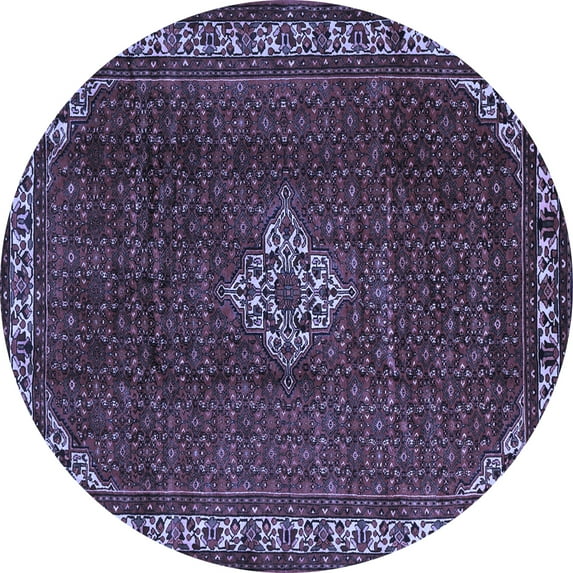 Ahgly Company Indoor Round Persian Blue Traditional Area Rugs, 3' Round