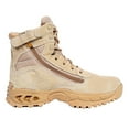 thumbnail image 2 of Men's Tactical Military Combat Boots Air-Tac Desert Storm 6 with Zipper Suede Sand Tan Leather Slip Resistant Boots, S11.5W, 2 of 4