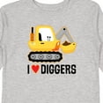 thumbnail image 4 of Inktastic Construction Truck I Love Diggers Boys or Girls Long Sleeve Toddler T-Shirt, 4 of 5