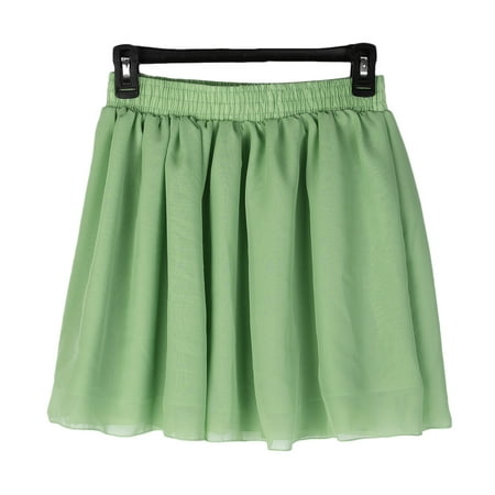 Trendy Design Women Chiffon Short Skirt Summer Comfortable Solid Color ...