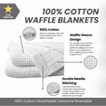 thumbnail image 2 of Santa Grace Honeycomb Thermal Waffle Blanket 100% Cotton King White, 2 of 7