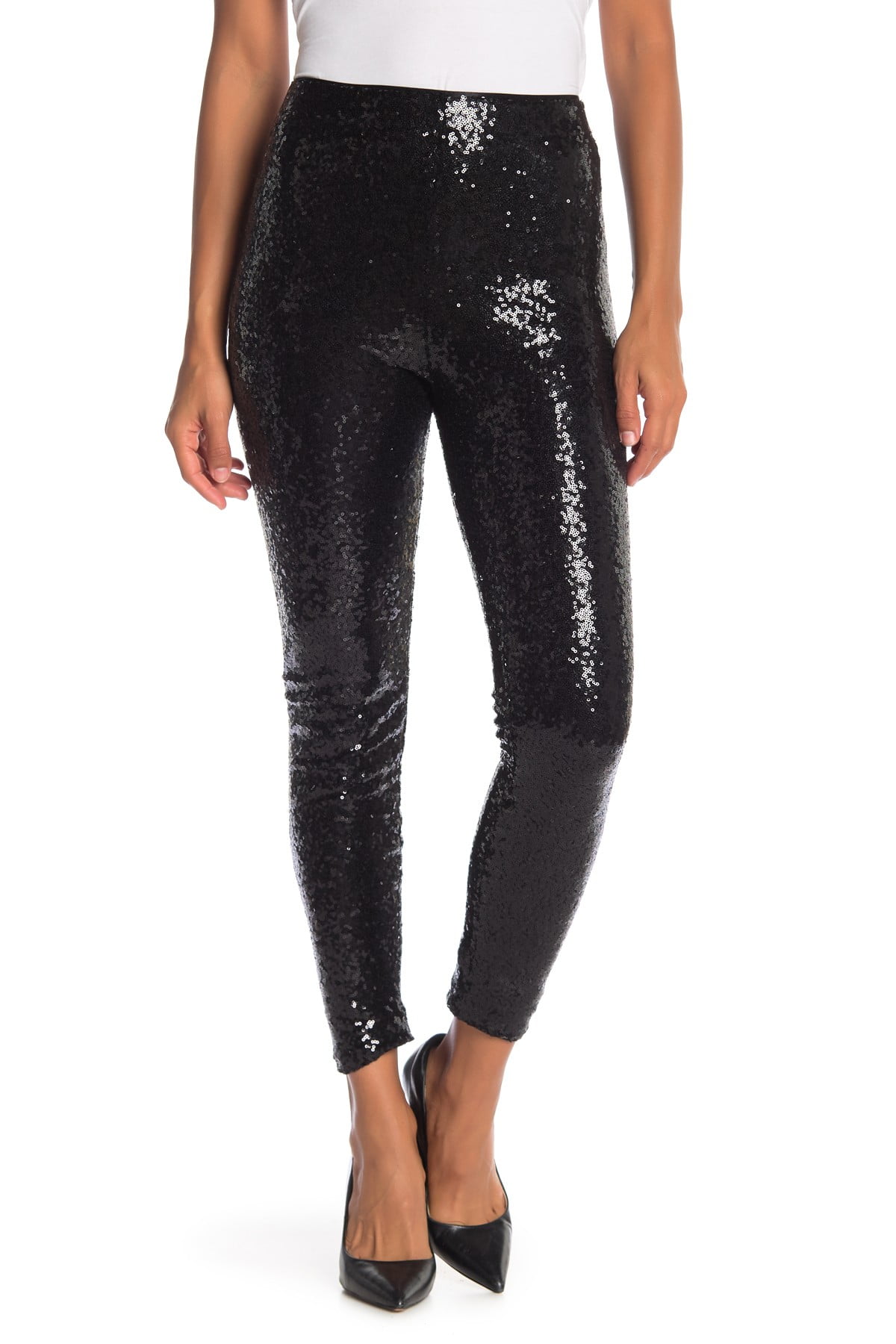 Womens Pull-On High Waist Sequins 