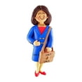 thumbnail image 4 of Personalized Office Worker Ornament - Ornaments for Coworkers, Lawyer Ornament, Work from Home Ornament, Business Ornament, Business Woman Ornament - Brunette Businesswoman - Free Customization, 4 of 10