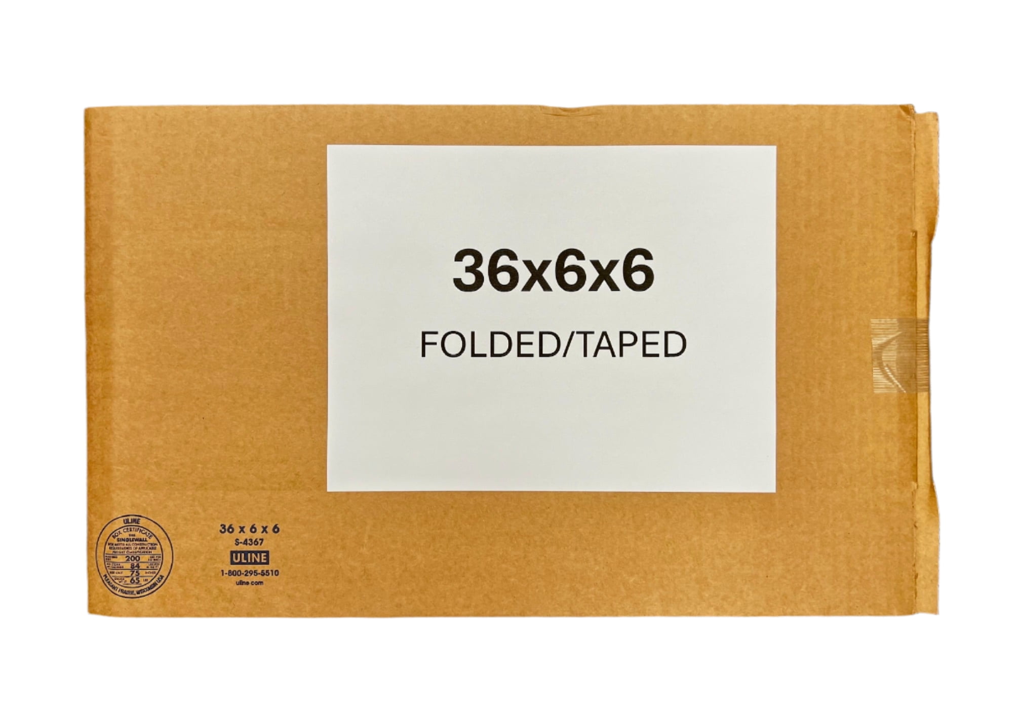 36x6x6 (200 lb strength) | SINGLE CARDBOARD BOX | LONG