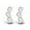 White, variant on Crawler Stud Earrings 14K White Gold Plated 925 Sterling Silver Hypoallergenic White Round Diamond Gift For Women