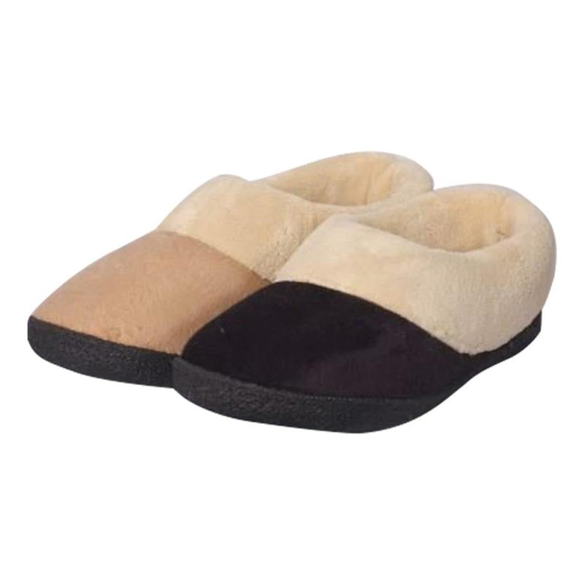 Stay Warm Apparel Memory Foam Heated Slipper With Rechargeable Battery - S/M - Black
