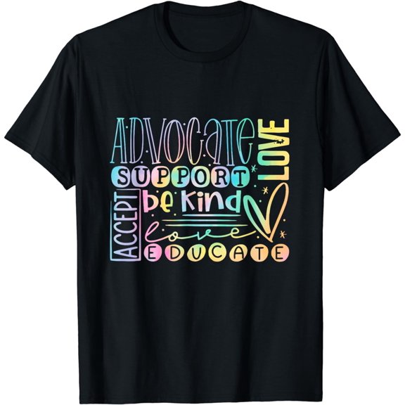 Advocate Love Support Accept Be Kind Autism Awareness Women T-Shirt