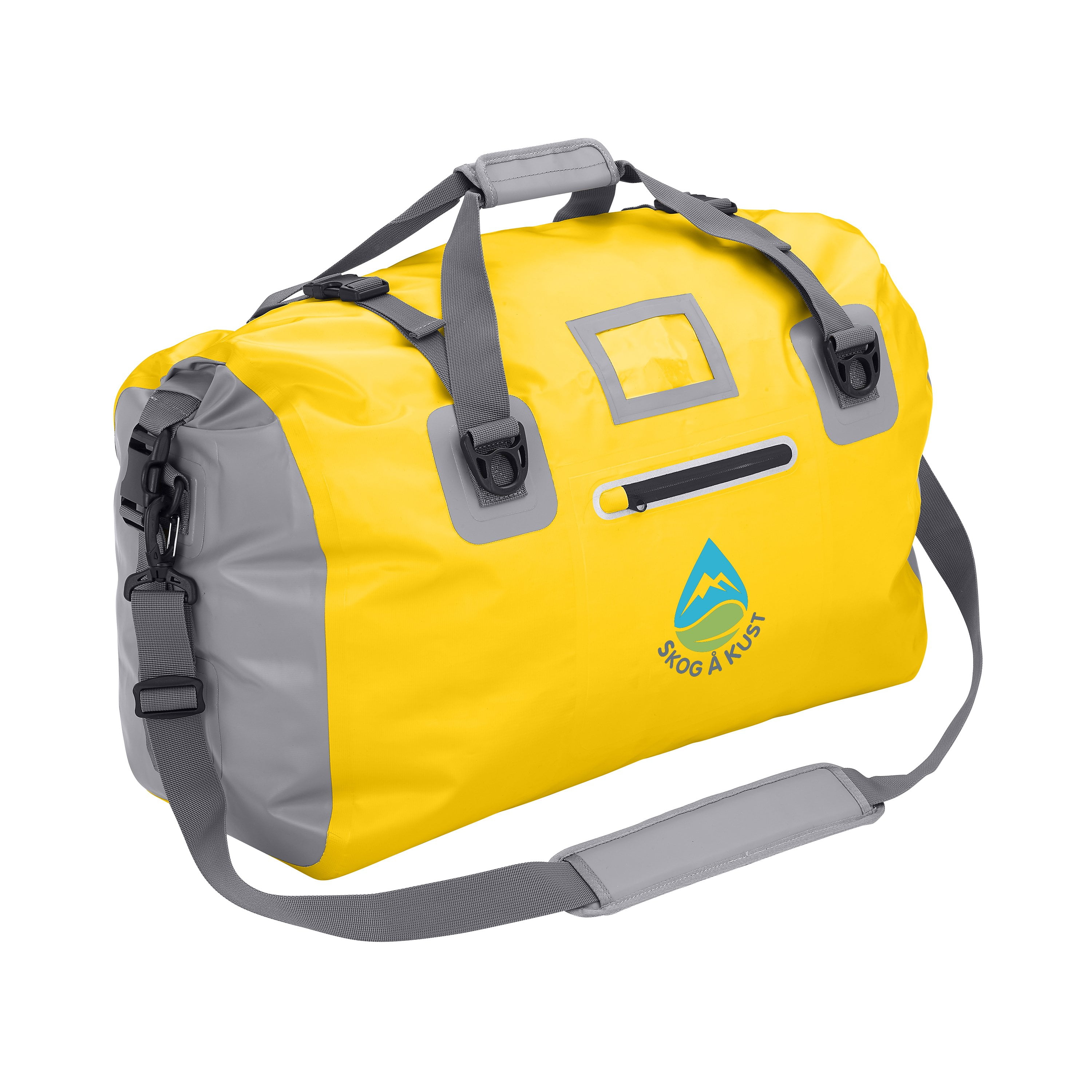 Skog A Kust Yellow DuffelSak Waterproof 60L Duffel Bag | 500D PVC, Roll Top Duffle, Welded Seams ...