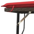 thumbnail image 6 of vidaXL Patio Bench with Cushions and Footstool Poly Rattan Brown/Gray/Black, 6 of 25