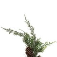 thumbnail image 4 of Vickerman 24" Artificial Frosted Cedar Hanging Wreath with Pinecones., 4 of 5