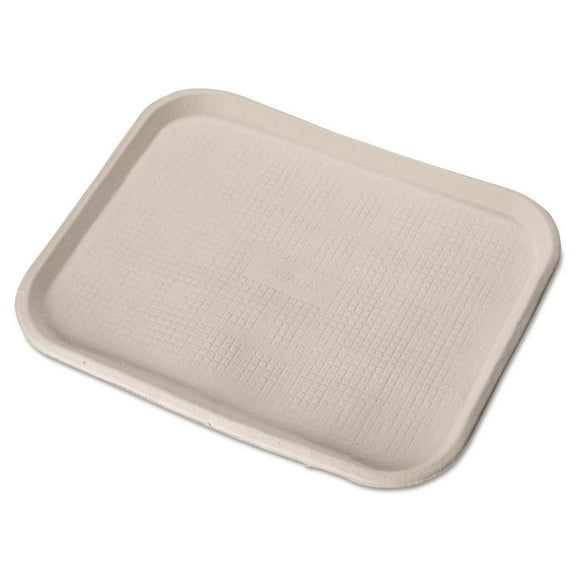 Chinet Savaday Molded Fiber Food Trays 14 x 18 White Rectangular 100/Carton 20804CT