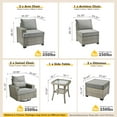 thumbnail image 3 of Vcatnet 8 Pieces Outdoor Patio Furniture Sectional Sofa Wicker Conversation Set with Swivel Glider Chairs for Porch,Backyard,Dark Gray, 3 of 8