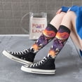 thumbnail image 5 of Naloa Colorful Wolf Head A Thigh High Socks Extra Long Stretchy Sock Women Over Knee High Opaque Stocking Daily Wear, 5 of 6