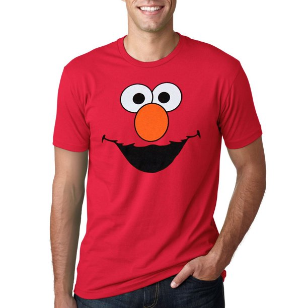 Sesame Street Elmo Face Adult T-Shirt - Walmart.com