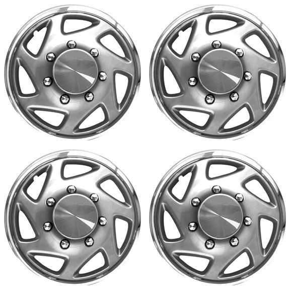 Set of 4 FORD E150 Econoline VAN 15" hubcaps 5 Lug Wheel Rim Covers Center Hubs