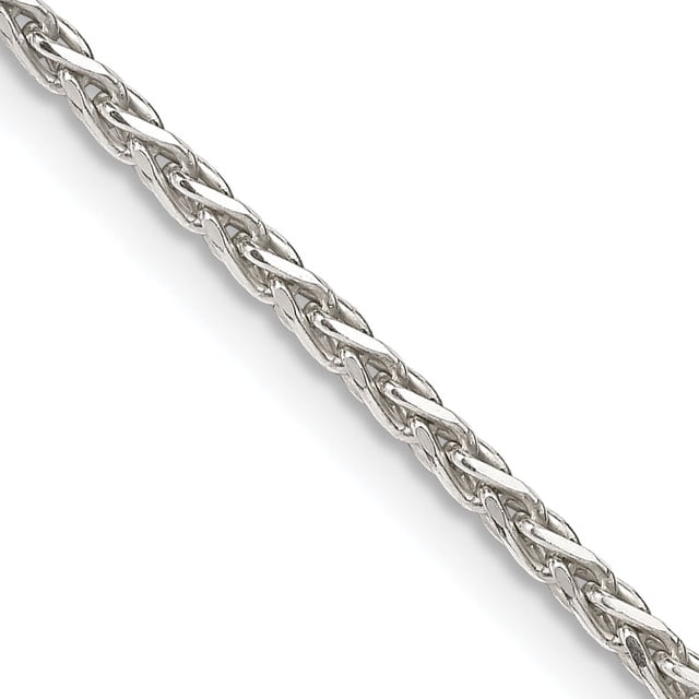 925 Sterling Silver 2mm Spiga Chaîne Pendentif Charme Blé
