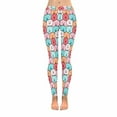 thumbnail image 1 of SUNENAT Cute Pig Pattern Doodle Art Stretchy Capri Leggings Skinny Yoga Pants L, 1 of 4