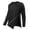 Black, variant on Men's Post Shoulder Surgery Recovery Shirts Long Sleeve Crewneck Full Tear Away Snap Chemo Port Access Shirt