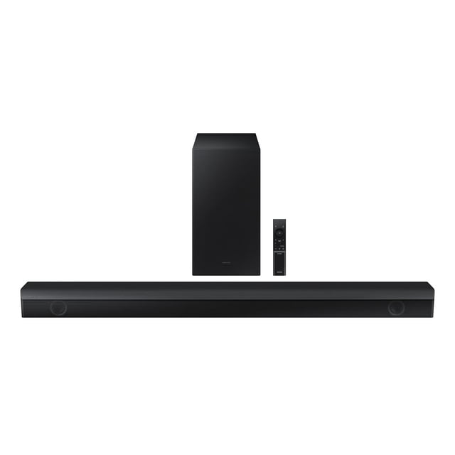 SAMSUNG HW-B650 3.1ch Soundbar w/Dolby 5.1 DTS Virtual:X, Bass Boosted, Built-in Center Speaker, Bluetooth Multi Connection, Voice Enhance & Night Mode, Subwoofer Included, 2022,Black