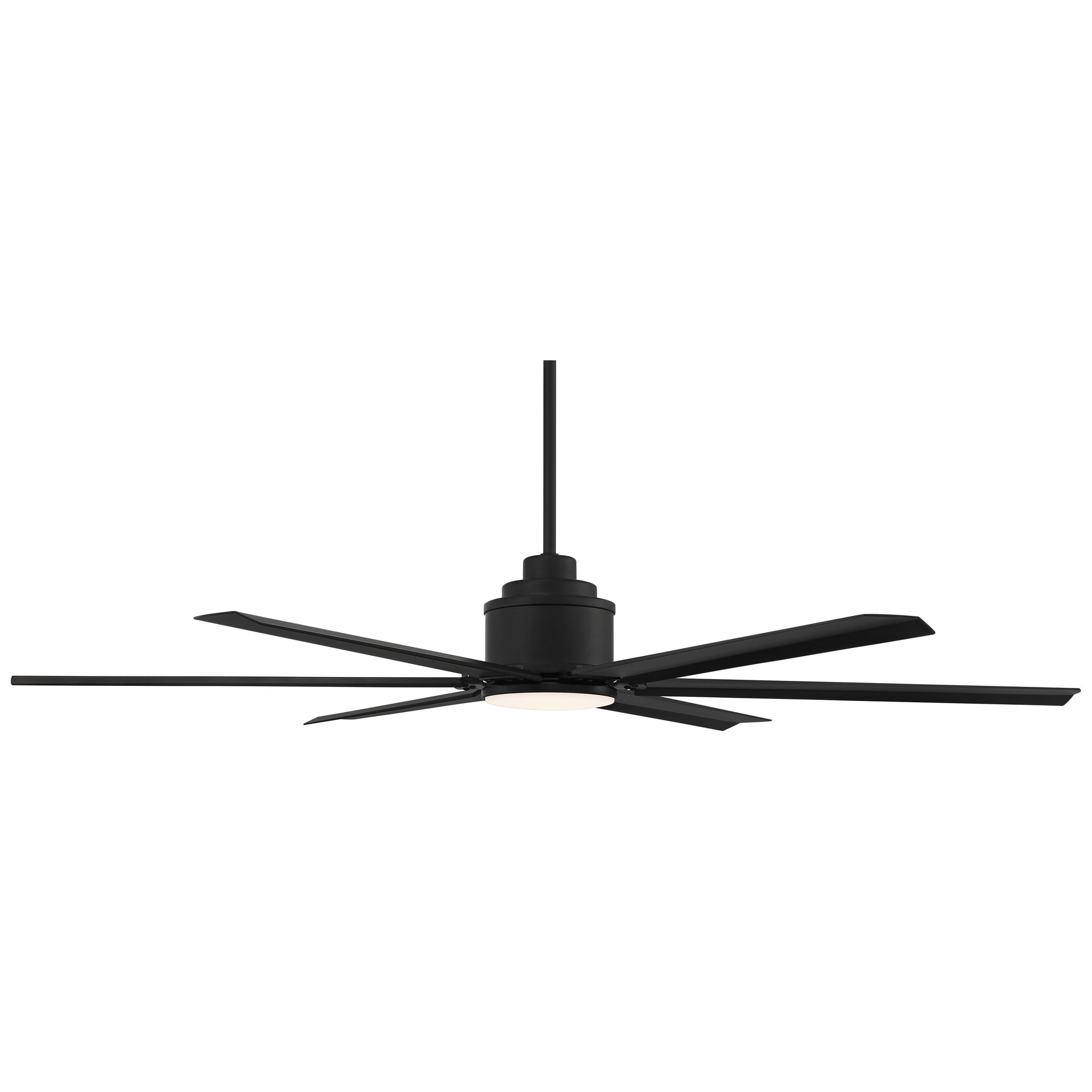 65" Casa Vieja Modern Industrial Outdoor Ceiling Fan with Dimmable LED Light Remote Control Matte Black Wet for Patio Exterior