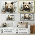 thumbnail image 4 of Designart "Necessities In A Bear Portrait" Minimalism Floater Framed Wall Art Living Room, 4 of 5