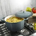 thumbnail image 6 of Crock-Pot 5 Quart Round Enamel Cast Iron Covered Dutch Oven Cooker, Slate Gray, 6 of 7