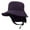 Purple, variant on Surfing Boating Bucket Sun Hat with Chin Strap Solid Color Extra Soft Breathable Quick Dry Wide Brim UV Protection Fisherman Hat