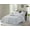 Blanc, variante sur Ensemble de housse de couette en tissu froissé naturel ultra doux - Fermeture éclair