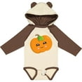 thumbnail image 3 of Inktastic Smiling Pumpkin, Halloween, Orange Pumpkin Boys or Girls Long Sleeve Baby Bodysuit, 3 of 5