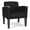Castillo Black, variant on Belmont Lounge Reception Waiting Guest Chair / Black Steel Legs / Light Gray