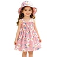 thumbnail image 2 of Busydd 3 Months-3 Years Baby Girl Dress with Hat Fashion Floral Print Sleeveless Sundress Casual Summer Cute Girls Dresses 3-6 Months, 2 of 10