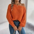 thumbnail image 6 of Womens Sweaters, Off Shoulder Sweaters for Women, Long Sleeve Knit Pullover Top, Spring Fashion 2025 for Going Out and Casual, 6 of 6