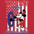 thumbnail image 3 of Trump 2024 Full Steam Ahead T-shirt Steamboat Willie MAGA Take America Back 47 President USA First Rally Men's Tee, 3 of 7