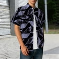 thumbnail image 3 of Hawaiian Shirt for Men Summer Short Sleeve Button Down Lapel Collar Loose Fit Tropical Print Beach Shirts Vacation Outfits, 3 of 5