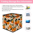 thumbnail image 3 of RATGDN Collapsible Fabric Cube Storage Bin with Double Handles for Living Room Bedroom Office Black - Orange Juice Fruit, 3 of 7