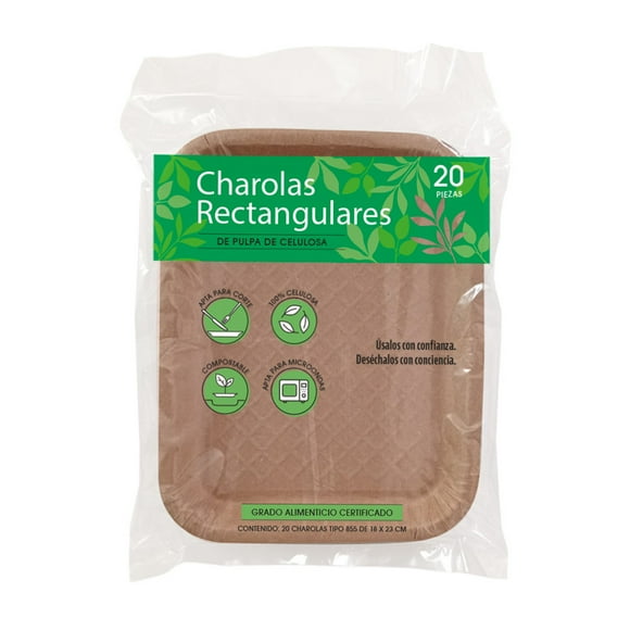 TGLC Charola Rectangular 20 Piezas